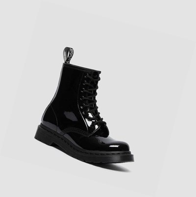 Dr Martens 1460 Mono Patent Snørestøvletter Dame Svarte | 897230EML