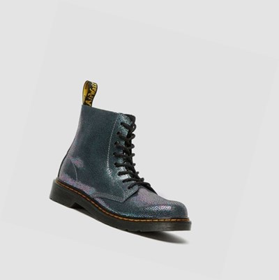 Dr Martens 1460 Pascal Iridescent Youth Snørestøvletter Barn Metal | 925873MTA
