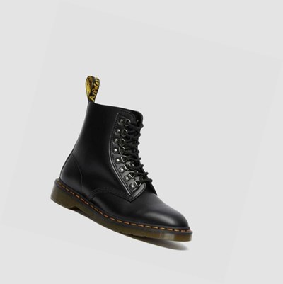 Dr Martens 1460 Pascal Verso Smooth Snørestøvletter Herre Svarte | 238619TAY