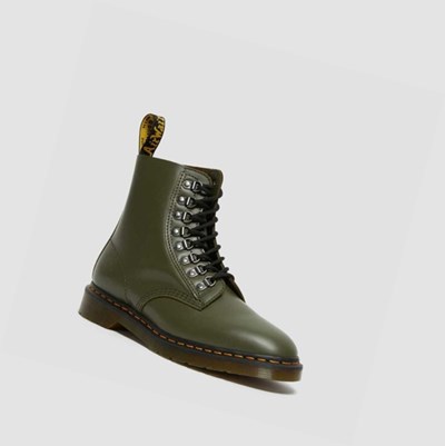 Dr Martens 1460 Pascal Verso Smooth Snørestøvletter Herre Grønn | 427350BZE