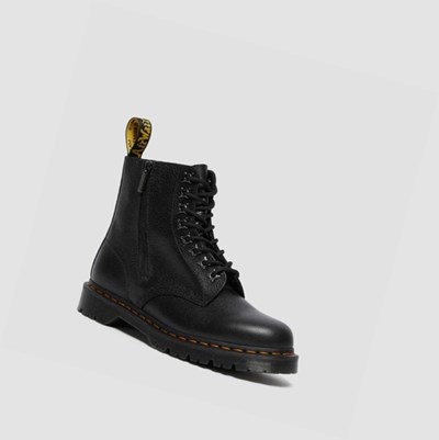 Dr Martens 1460 Pascal Zip Tumbled Snørestøvletter Herre Svarte | 894316ACG