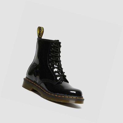 Dr Martens 1460 Patent Snørestøvletter Dame Svarte | 583476CKY