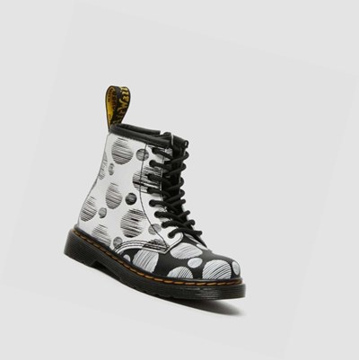 Dr Martens 1460 Polka Dot Toddler Snørestøvletter Barn Svarte | 431602FPR