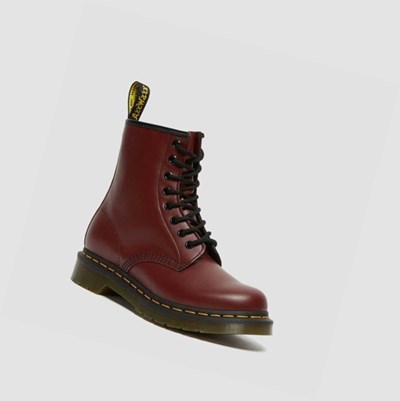 Dr Martens 1460 Smooth Snørestøvletter Dame Rosa Rød | 923764RYP