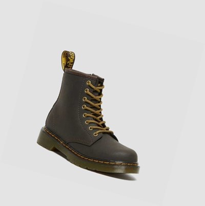 Dr Martens 1460 Wildhorse Junior Snørestøvletter Barn Mørke Brune | 064137NKA
