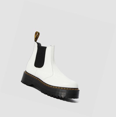 Dr Martens 2976 Smooth Platform Chelsea Støvler Dame Hvite | 412735RWT
