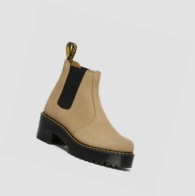 Dr Martens Rometty Nubuck Platform Chelsea Støvler Dame Brune | 148602SDW