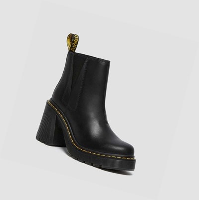 Dr Martens Spence Flared Heel Chelsea Støvler Dame Svarte | 362857YEV